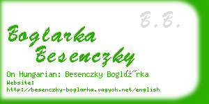boglarka besenczky business card